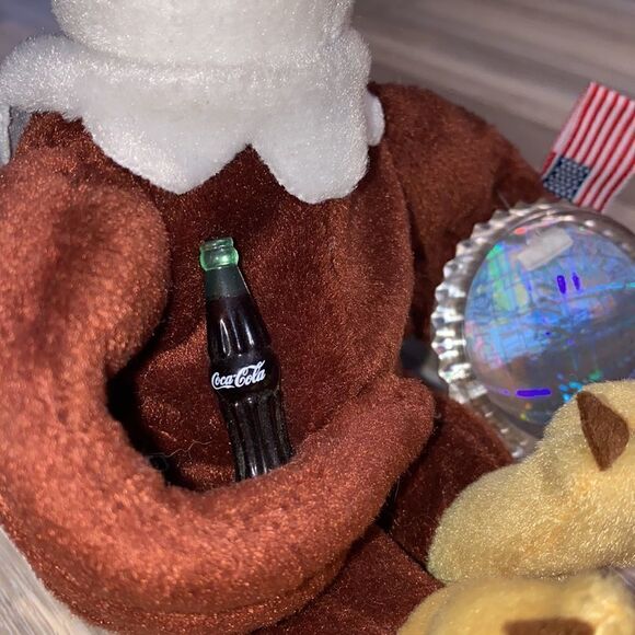 Coca Cola Coke Plush Reegle the Eagle 1998 International Collection USA 5.5" euc - Picture 2 of 7
